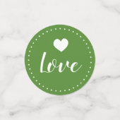 Christmas Red Green Wreath Holly Ivy Typografie Konfetti (Klein Vorderseite)