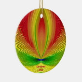 ~ CHRISTMAS Red Green Yellow 2024 Keramik Ornament (Rechts)
