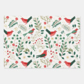 Christmas Red Holly Berries Geschenkpapier Set (Vorderseite 2)
