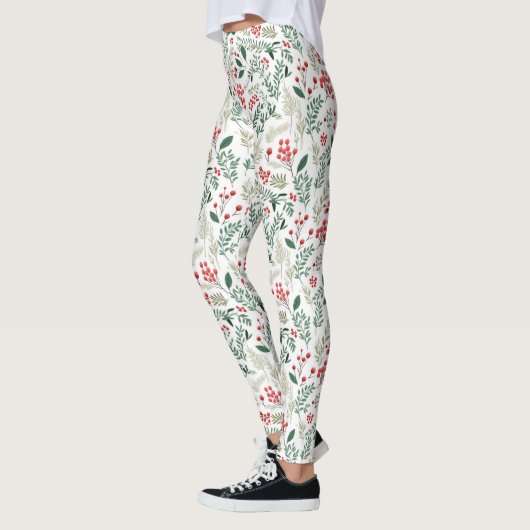 Christmas Red Holly Berries Leggings (Links)