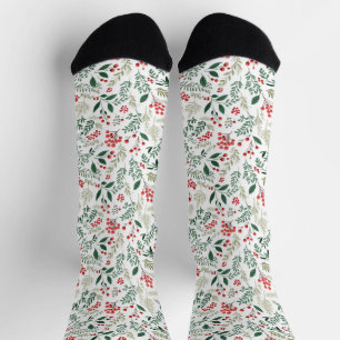 Christmas Red Holly Berries Socken