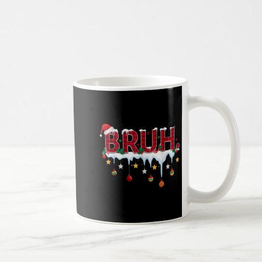 Christmas Red Kariert Bruh Funny Teens Boys Kids X Kaffeetasse (Rechts)