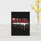 Christmas Red Kariert Bruh Funny Teens Boys Kids X Karte (Gelbe Blume)