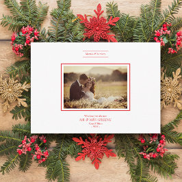 Christmas Red Kariert Chic Newlyweds Foto Wedding