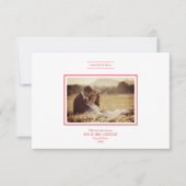 Christmas Red Kariert Chic Newlyweds Foto Wedding (Vorderseite)