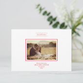 Christmas Red Kariert Chic Newlyweds Foto Wedding (Stehend Vorderseite)