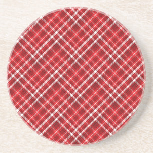 Christmas Red Kariert Pattern Design-62667 Getränkeuntersetzer