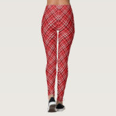 Christmas Red Kariert Pattern Design-62667 Leggings (Rückseite)