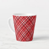 Christmas Red Kariert Pattern Design-62667 Milchtasse (Linke Ecke)