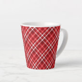 Christmas Red Kariert Pattern Design-62667 Milchtasse (Rechte Ecke)