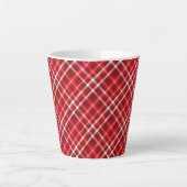 Christmas Red Kariert Pattern Design-62667 Milchtasse (Vorderseite)