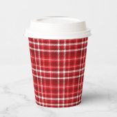 Christmas Red Kariert Pattern Design-62667 Pappbecher (Links)