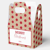 Christmas Red Kraft Polka Dots Geschenkschachtel (Geöffnet)