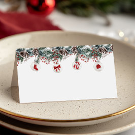 Christmas Red Merry Little Baby Dusche Platzkarte