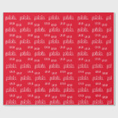 Christmas red modern Wrapping Paper Geschenkpapier (Flach)