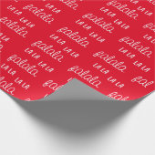 Christmas red modern Wrapping Paper Geschenkpapier (Ecke)