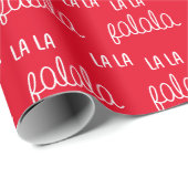 Christmas red modern Wrapping Paper Geschenkpapier (Rolleneckpunkt)