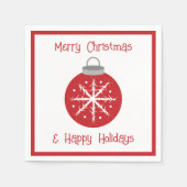 Christmas red ornament serviette (Vorderseite)