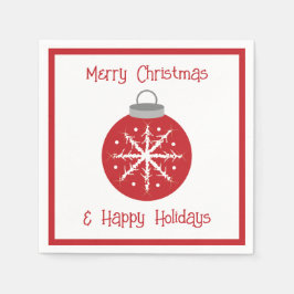 Christmas red ornament serviette