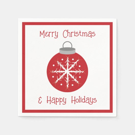 Christmas red ornament serviette (Vorderseite)