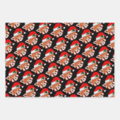 "Christmas Red Panda" Wrapping Paper Sheet Set Geschenkpapier Set (Vorderseite 2)