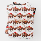 "Christmas Red Panda" Wrapping Paper Sheet Set Geschenkpapier Set (Beispiel)