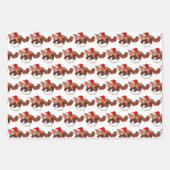 "Christmas Red Panda" Wrapping Paper Sheet Set Geschenkpapier Set (Vorderseite)