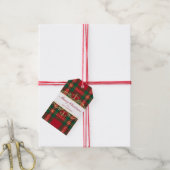 Christmas Red Plaid Happy Holiday Gift Tag Geschenkanhänger (Mit Garn)