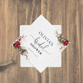 Christmas Red Poinsettia Brautparty Serviette