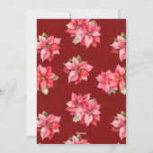 Christmas Red Poinsettia Feiertagskarte (Rückseite)