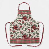 Christmas Red Poinsettia Floral Schürze (Vorderseite)