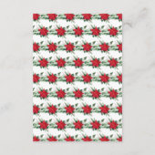 Christmas Red Poinsettia Wedding Honeymoon Fund Begleitkarte (Rückseite)