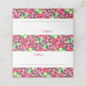 Christmas Red Poinsettia Wedding Platzkarte (Außenseite Aufgefaltet)