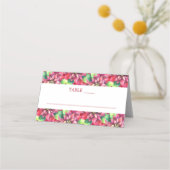 Christmas Red Poinsettia Wedding Platzkarte (Rückseite)