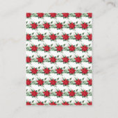 Christmas Red Poinsettia Wedding Registry Begleitkarte (Rückseite)