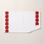 Christmas Red Poinsettias auf Beautiful White Badhandtuch Set (Handtuch)