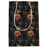 Christmas Red Poinsettias Mittlere Geschenktüte (Vorderseite)