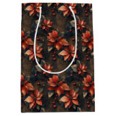 Christmas Red Poinsettias Mittlere Geschenktüte (Vorderseite)