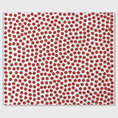 Christmas Red Polka Dots Muster Geschenkpapier (Flach)