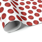 Christmas Red Polka Dots Muster Geschenkpapier (Rolleneckpunkt)