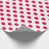 Christmas Red Polka Dots Weiße Nostalgische Vorlag Geschenkpapier (Ecke)