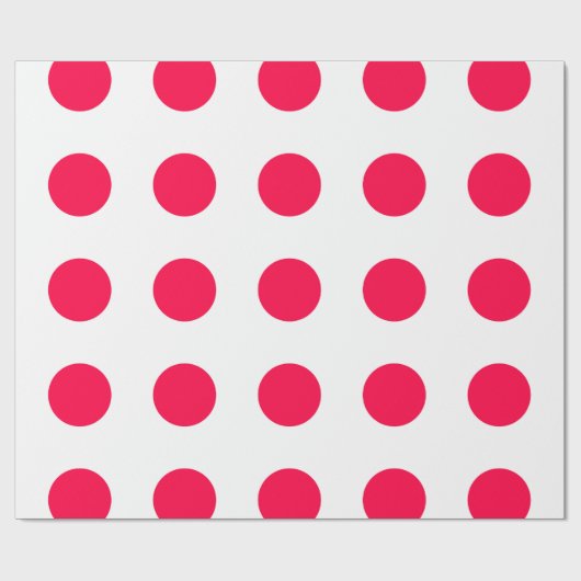Christmas Red Polka Dots White Template Elegant Geschenkpapier (Flach)