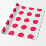 Christmas Red Polka Dots White Template Elegant Geschenkpapier<br><div class="desc">Weihnachten Red Polka Dots White Template Elegant Trendy Matte Wrapping Papier.</div>