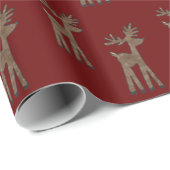 Christmas Red Reindeer Geschenkpapier (Rolleneckpunkt)