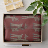 Christmas Red Reindeer Seidenpapier (Geschenk)