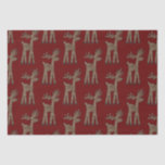Christmas Red Reindeer Seidenpapier<br><div class="desc">Weihnachten der Roten und Braunen Rentiere</div>
