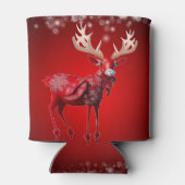 Christmas Red Reindeer Winter Holidays Dosenkühler (Rückseite)