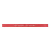 Christmas Red Ribbon Personalisiert Satinband (Vorderseite)