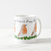 Christmas Red Robin Kaffeetasse (VorderseiteRechts)