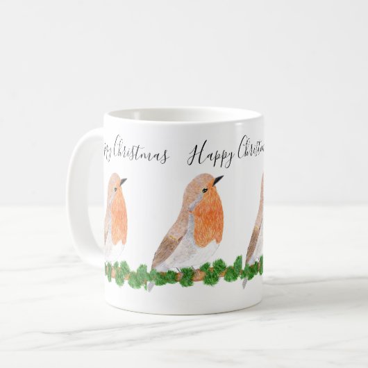 Christmas Red Robin Kaffeetasse (Vorderseite Links)